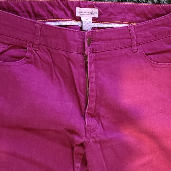 Caribbean Joe size 14 Purple Jeans - Picture 2 of 3